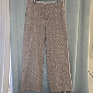 Dickies Women's Brown Plaid Wide Leg Pants
